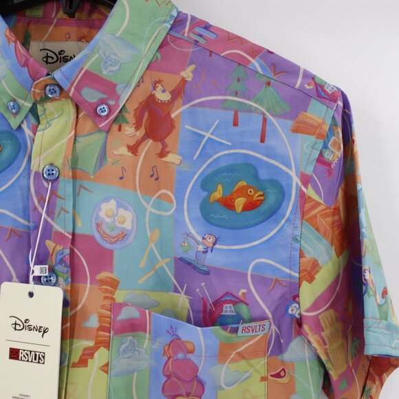 NWT RSVLTS Shirt Mens XS Disney Goofy Movie The Open Road KUNUFLEX Short Sleeve - Picture 3 of 16